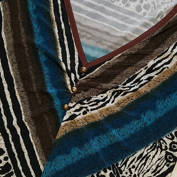 RUCHED LEOPARD PRINT TOP - Picture 5 of 6